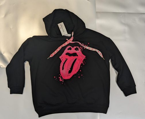 Zwillingsherz - Hoodie "Zunge" schwarz - Farbe - Schwarz - Größe (XS-XXXL) - L/XL